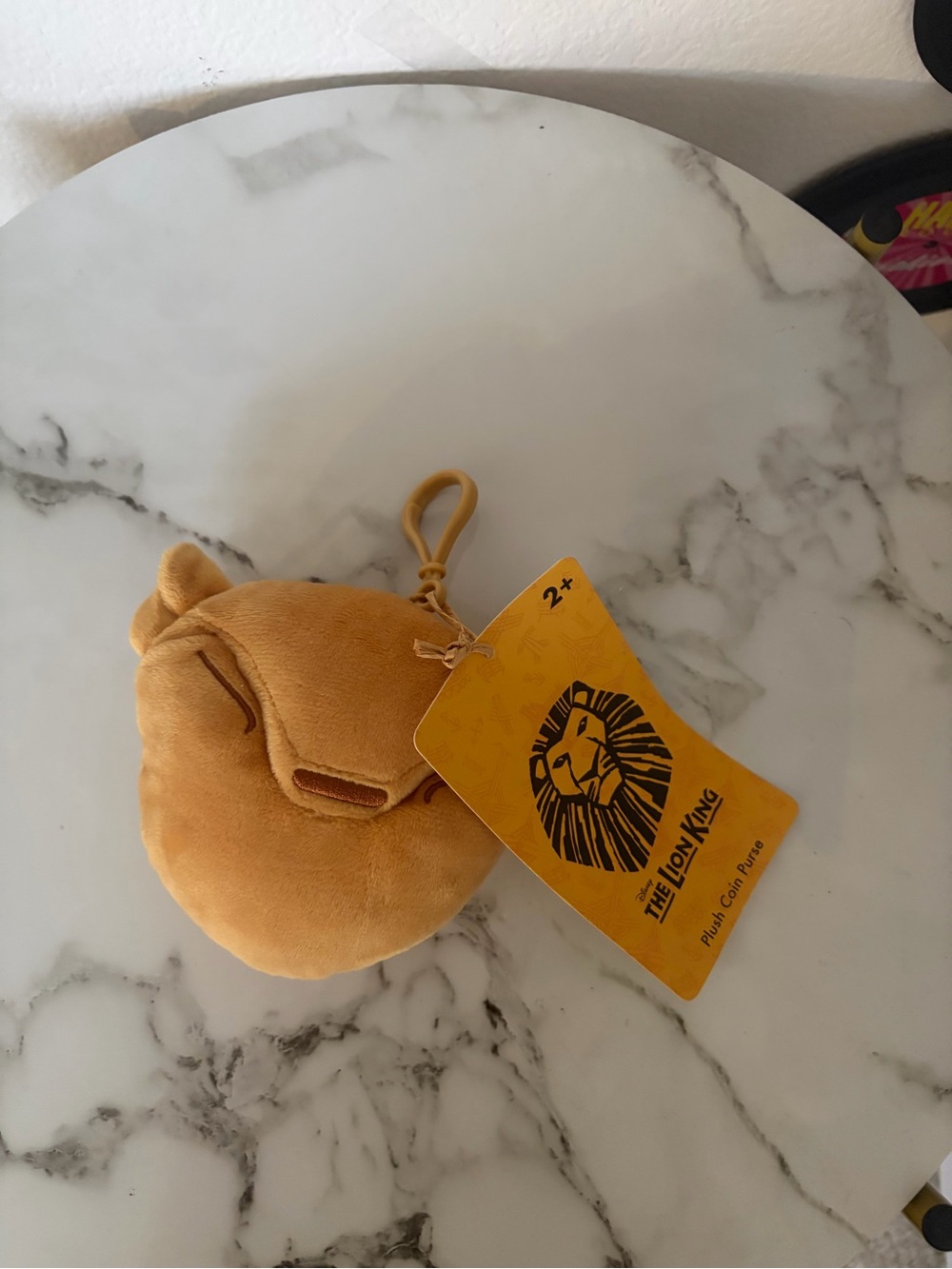 Disney The Lion King Plush Key & Card Holder in Tan/Gold
